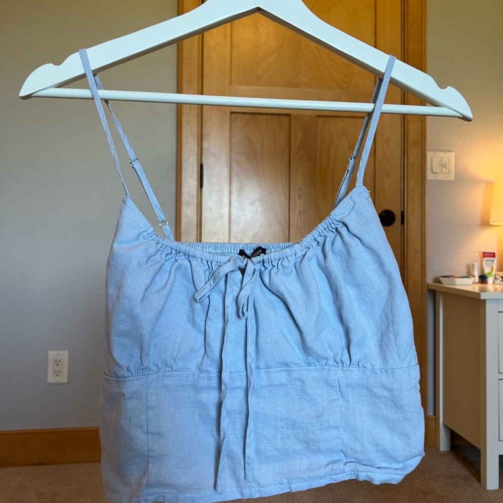 Brandy Melville Light Blue Tank Top tied